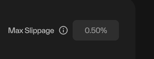 Taostats per-stake slider row with a Max Slippage tolerance field and info icon controlling the amount of TAO staked