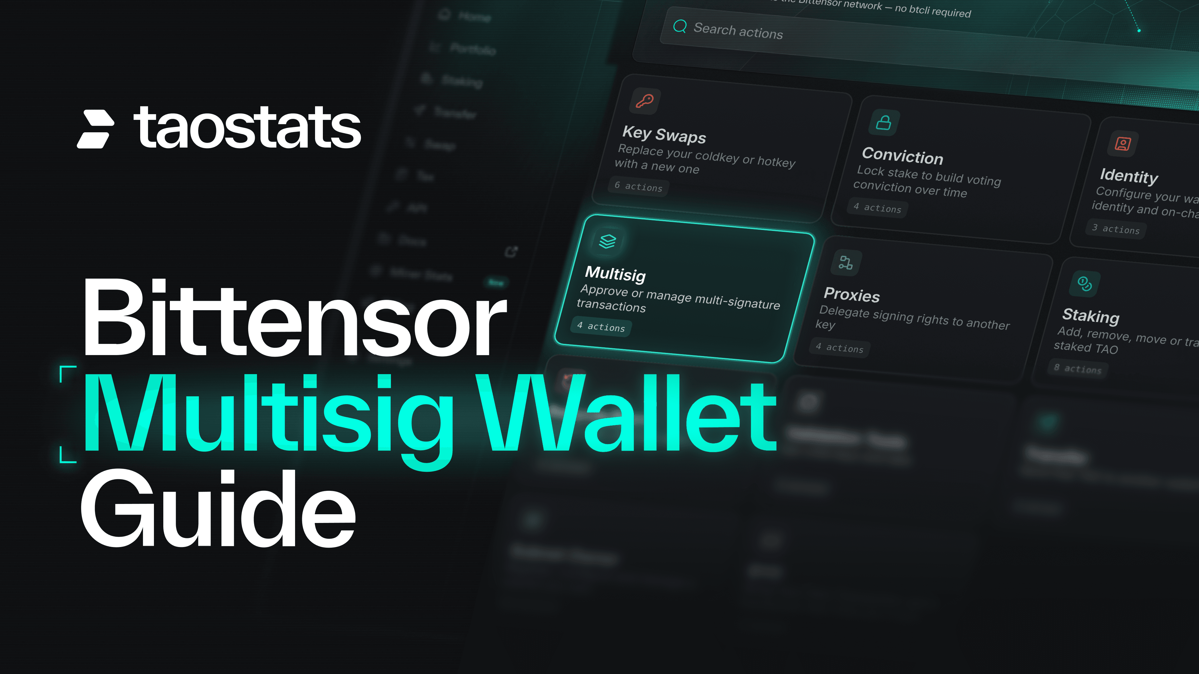 Article about the taostats Bittensor Multisig wallet guide with video tutorials included.